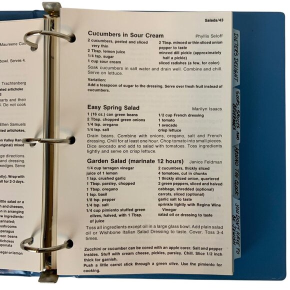 A Cooks Tour Of Shalom Cookbook By Temple Shalom Sisterhood Dallas 1978 Binder - Picture 8 of 16
